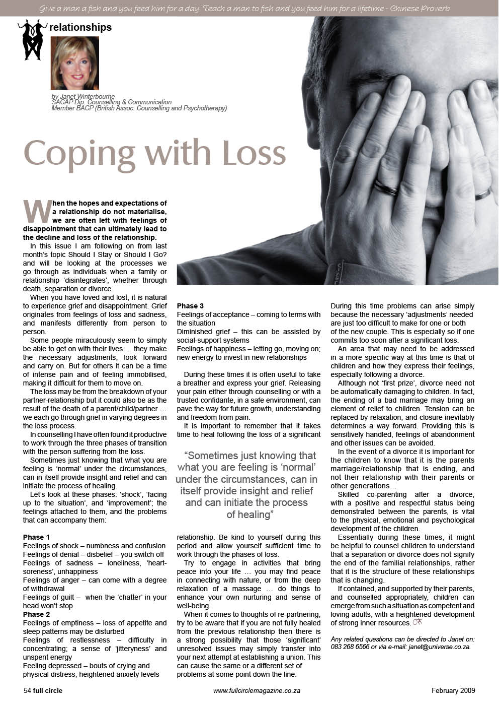Coping with Loss Psychologist Cape Town Coping with Loss Psychologist Cape Town